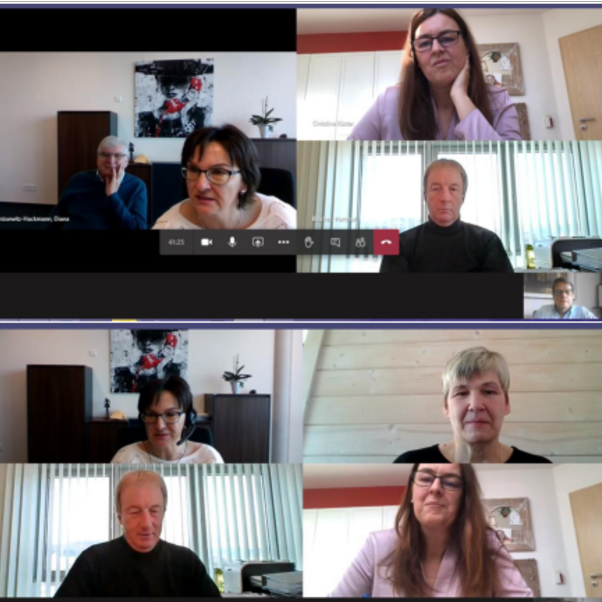 Mehrere Personen in einem Online Meeting