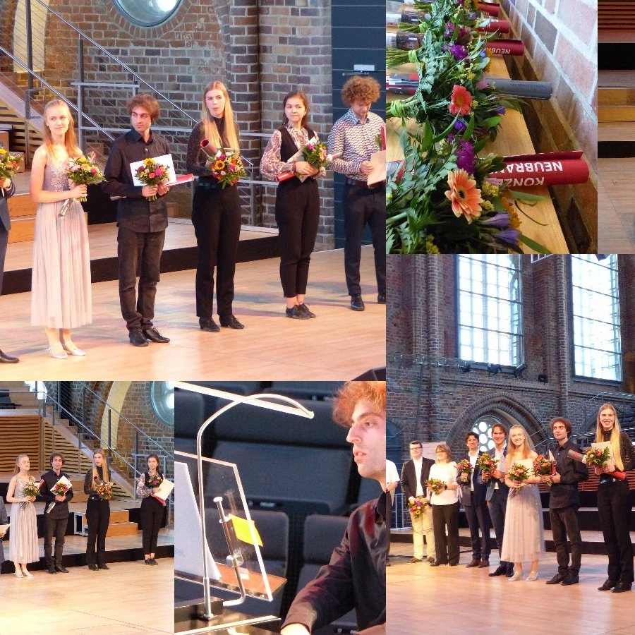 Eine Collage aus mehreren Bildern mit verschiedenen Personen die Preise bekommen